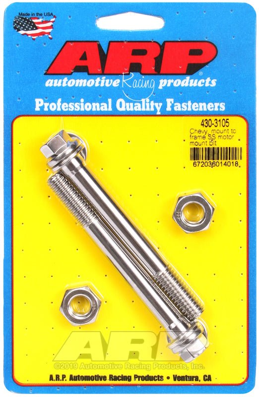 ARP - ARP Chevy Mount to Frame SS Motor Mount Bolt Kit - Demon Performance