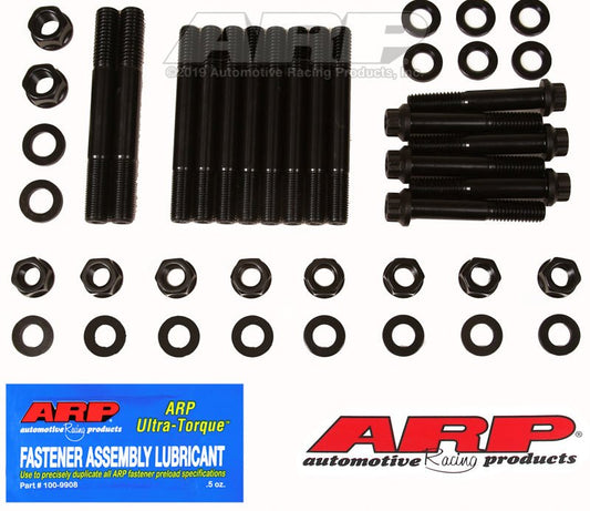 ARP - ARP Little M Iron Main Caps 4 Bolt Splayed Main Stud Kit - Black - Demon Performance