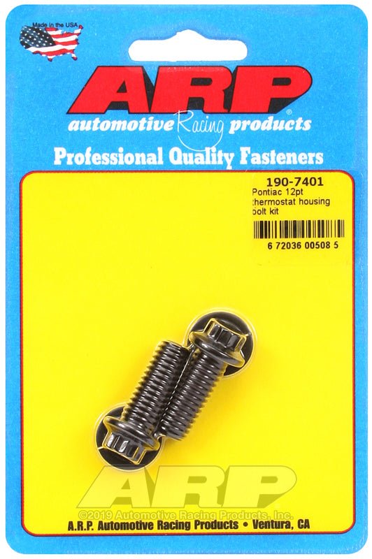 ARP - ARP Pontiac 12pt Thermostat Housing Bolt Kit - Demon Performance