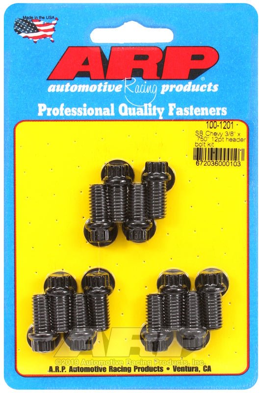 ARP - ARP SB Chevy 3/8 x .750in 12pt Header Bolt Kit - Demon Performance