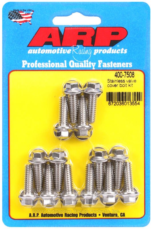 ARP - ARP Valve Cover Stainless Steel 1/4in x 20 Hex Bolt Kit (14/pkg) - Demon Performance