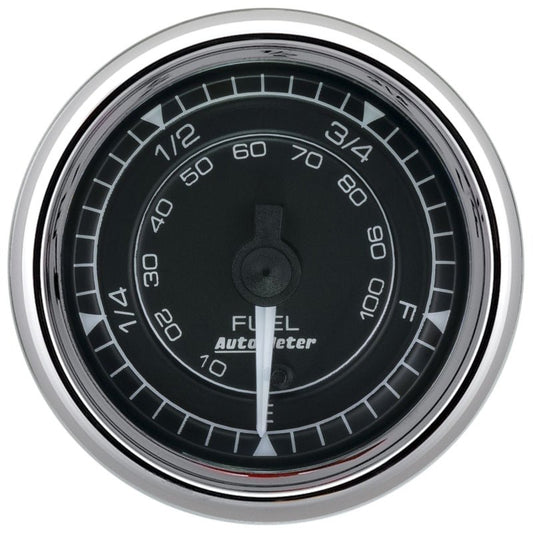 AutoMeter - AutoMeter Chrono 2-1/16in 0-280 Ohm Programmable Fuel Level Gauge - Chrome - Demon Performance