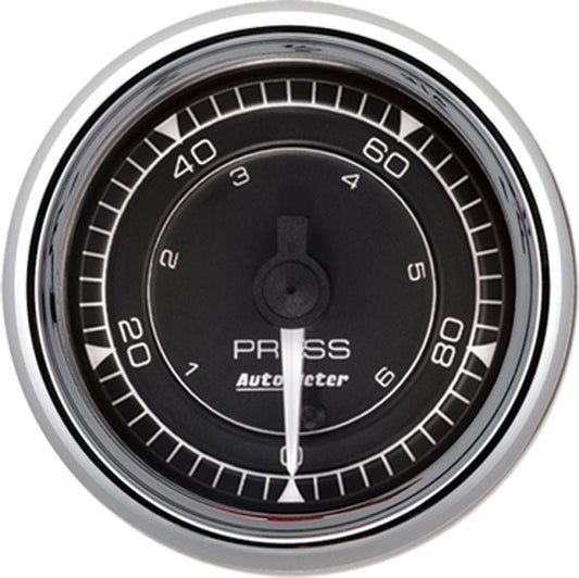 AutoMeter - Autometer Chrono 2-1/16in 100PSI Digital Stepper Motor Pressure Gauge - Chrome - Demon Performance