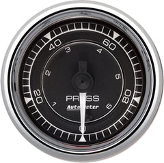 AutoMeter - Autometer Chrono 2-1/16in 100PSI Digital Stepper Motor Pressure Gauge - Chrome - Demon Performance