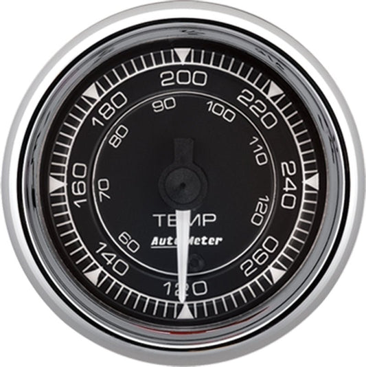 AutoMeter - AutoMeter Chrono 2-1/16in 120-280 Degree Temperature Digital Stepper Motor Gauge - Chrome - Demon Performance
