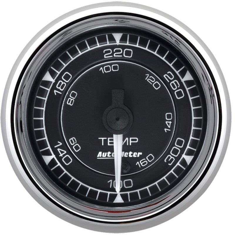 AutoMeter - AutoMeter Chrono 2-1/16in 140-380 Degree Temperature Digital Stepper Motor Gauge - Chrome - Demon Performance