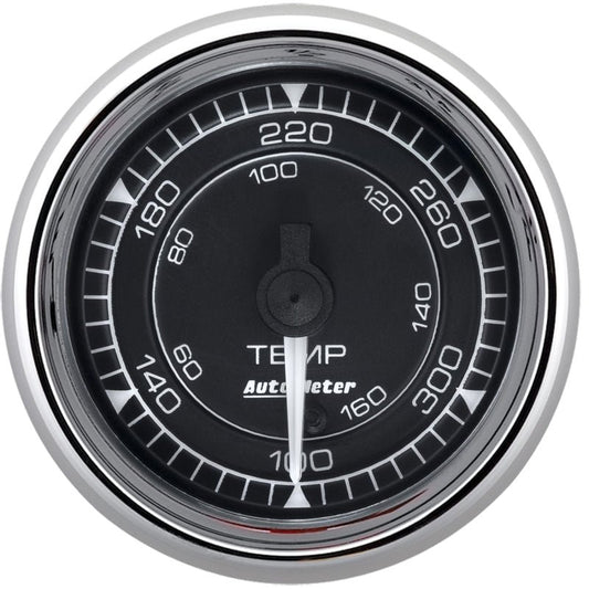 AutoMeter - AutoMeter Chrono 2-1/16in 140-380 Degree Temperature Digital Stepper Motor Gauge - Chrome - Demon Performance