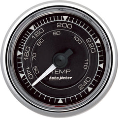 AutoMeter - Autometer Chrono 2-1/16in 240 Degree Temperature Mechanical Gauge - Chrome - Demon Performance