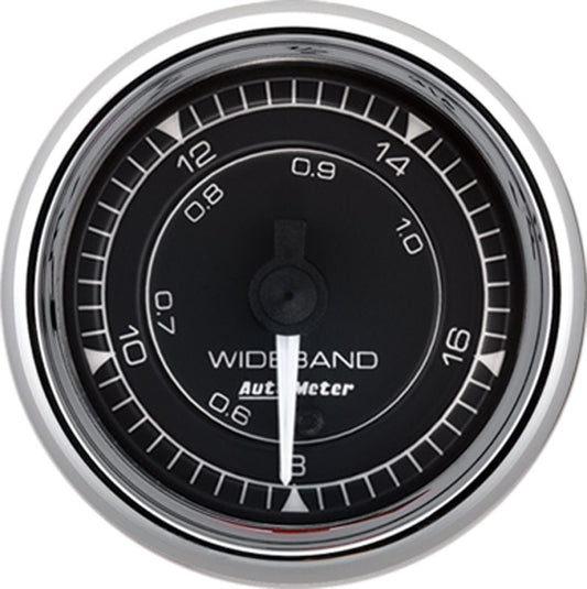 AutoMeter - AutoMeter Chrono 2-1/16in 8:1-18:1 Stepper Motor Air/Fuel Ratio-Wideband Analog Gauge - Chrome - Demon Performance