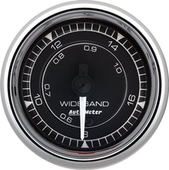 AutoMeter - AutoMeter Chrono 2-1/16in 8:1-18:1 Stepper Motor Air/Fuel Ratio-Wideband Analog Gauge - Chrome - Demon Performance