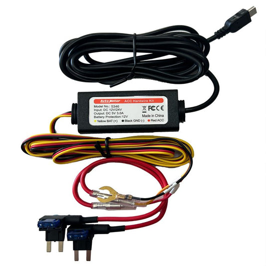 AutoMeter - Autometer Hard Wire Kit w/Parking Mode (For Part 9124 Guardian 360 Dash Cam) - Demon Performance