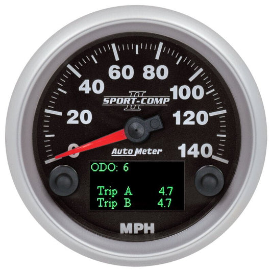 AutoMeter - Autometer Sport-Comp II 3-3/8in 140MPH SPN 84 Speedometer - Demon Performance