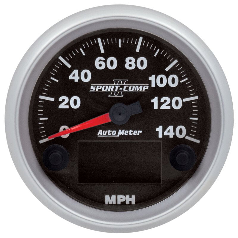 AutoMeter - Autometer Sport-Comp II 3-3/8in 140MPH SPN 84 Speedometer - Demon Performance