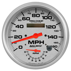 AutoMeter - Autometer Ultra-Lite 160mph & 8k RPM Electric Program Tach/Speedo 5in. Gauge - Demon Performance