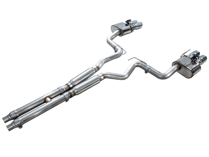 AWE Tuning - AWE 18 - 23 S550 Mustang GT SwitchPath Exhaust - Chrome Silver Tips - Demon Performance