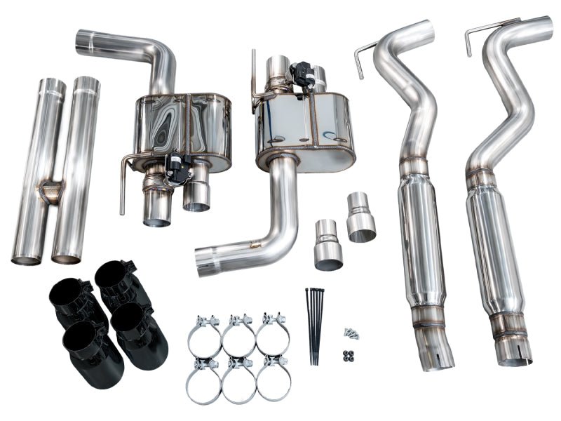AWE Tuning - AWE 18 - 23 S550 Mustang GT SwitchPath Exhaust - Diamond Black Tips - Demon Performance