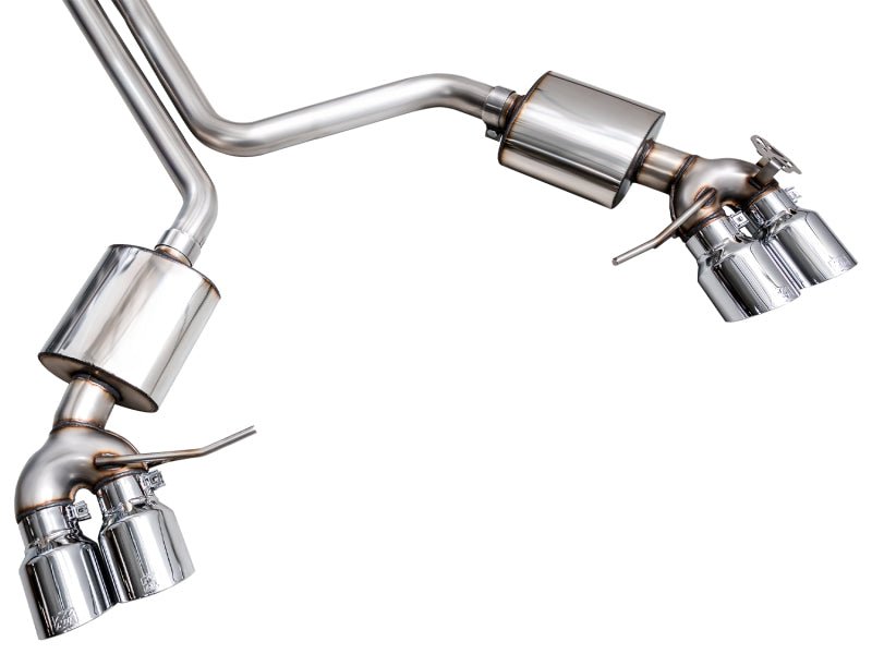 AWE Tuning - AWE Tuning 19 - 21 Porsche Macan 3.0T/2.9TT Touring Edition Catback Exhaust w/ Chrome Silver Tips - Demon Performance