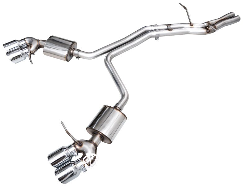 AWE Tuning - AWE Tuning 19 - 21 Porsche Macan 3.0T/2.9TT Touring Edition Catback Exhaust w/ Chrome Silver Tips - Demon Performance