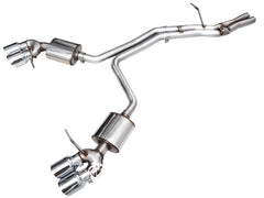 AWE Tuning - AWE Tuning 19 - 21 Porsche Macan 3.0T/2.9TT Touring Edition Catback Exhaust w/ Chrome Silver Tips - Demon Performance