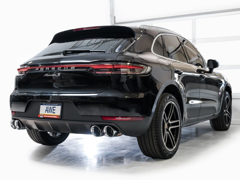 AWE Tuning - AWE Tuning 19 - 21 Porsche Macan 3.0T/2.9TT Touring Edition Catback Exhaust w/ Chrome Silver Tips - Demon Performance