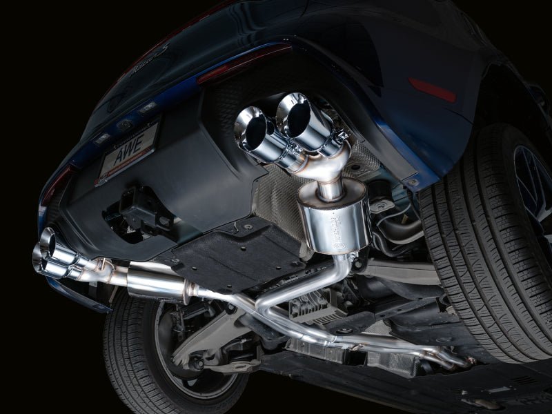 AWE Tuning - AWE Tuning 19 - 21 Porsche Macan 3.0T/2.9TT Touring Edition Catback Exhaust w/ Chrome Silver Tips - Demon Performance
