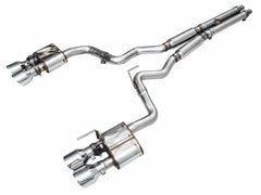 AWE Tuning - AWE Tuning 21 - 23 Ford Mustang Mach 1 SwitchPath Cat Back Exhaust w/ Quad Chrome Silver Tips - Demon Performance