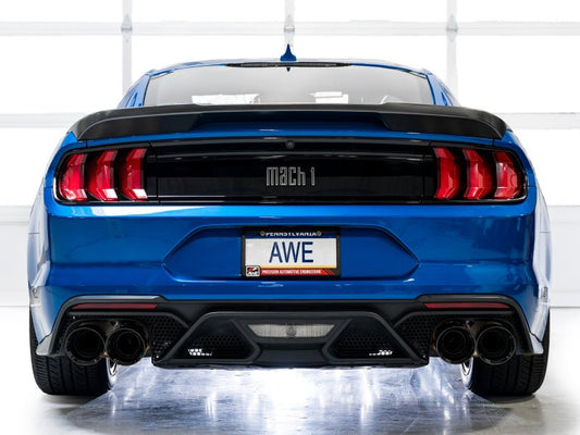 AWE Tuning - AWE Tuning 21 - 23 Ford Mustang Mach 1 SwitchPath Cat Back Exhaust w/ Quad Diamond Black Tips - Demon Performance