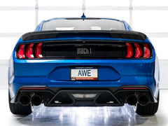 AWE Tuning - AWE Tuning 21 - 23 Ford Mustang Mach 1 SwitchPath Cat Back Exhaust w/ Quad Diamond Black Tips - Demon Performance