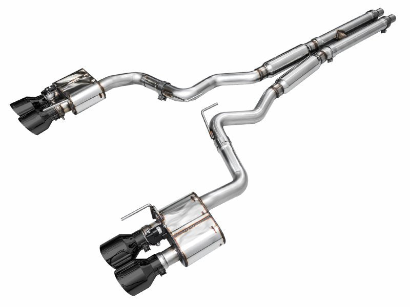 AWE Tuning - AWE Tuning 21 - 23 Ford Mustang Mach 1 SwitchPath Cat Back Exhaust w/ Quad Diamond Black Tips - Demon Performance