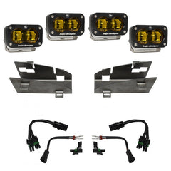 Baja Designs - Baja Designs 19 - 22 Dodge RAM 1500 Rebel / 21 - 22 1500 TRX S2 SAE Dual Fog Pocket Light Kit - Amber - Demon Performance