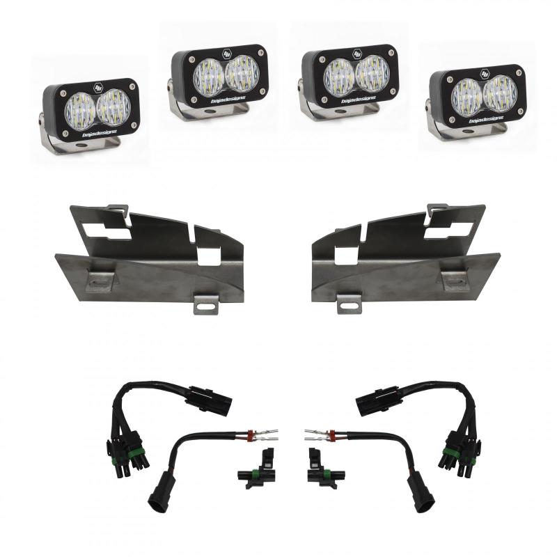 Baja Designs - Baja Designs 2019+ Dodge Ram Rebel 1500 S2 Dual Fog Pocket Kit - Demon Performance