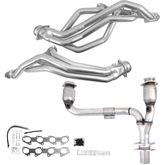 BBK - BBK 09-24 Ram 1500 Hemi 5.7L 1-3/4 Long Tube Headers w/High Flow Catted Y-Pipe (Silver Ceramic) - Demon Performance