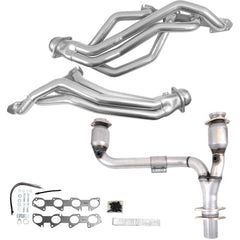 BBK - BBK 09-24 Ram 1500 Hemi 5.7L 1-3/4 Long Tube Headers w/High Flow Catted Y-Pipe (Silver Ceramic) - Demon Performance