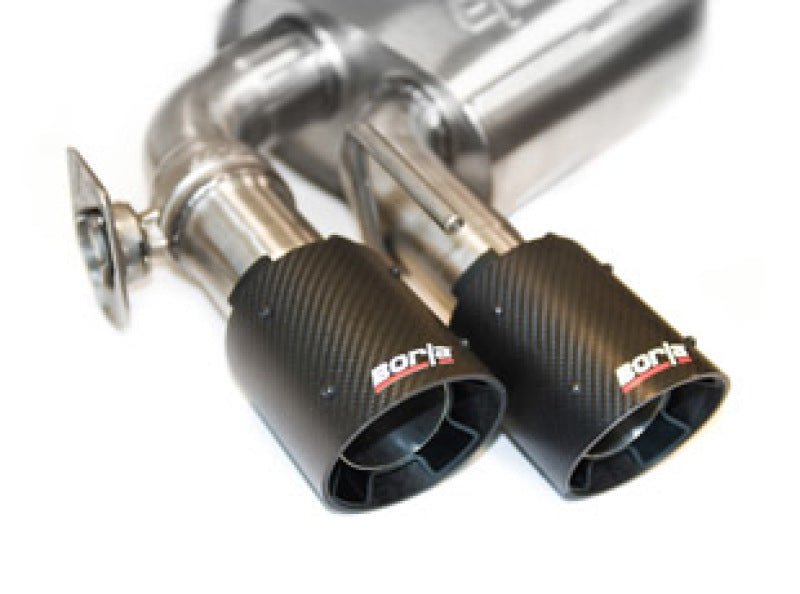 Borla - Borla 18-19 Ford Mustang GT 5.0L Coupe w/o Valves ATAK 3in Cat-Back Exhaust-Blk Carbon Fiber Tips - Demon Performance