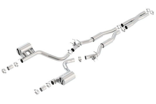 Borla - Borla 2015 Dodge Challenger Hellcat 6.2L V8 S - TYPE Catback Exhaust No Tips Factory Valance - Demon Performance