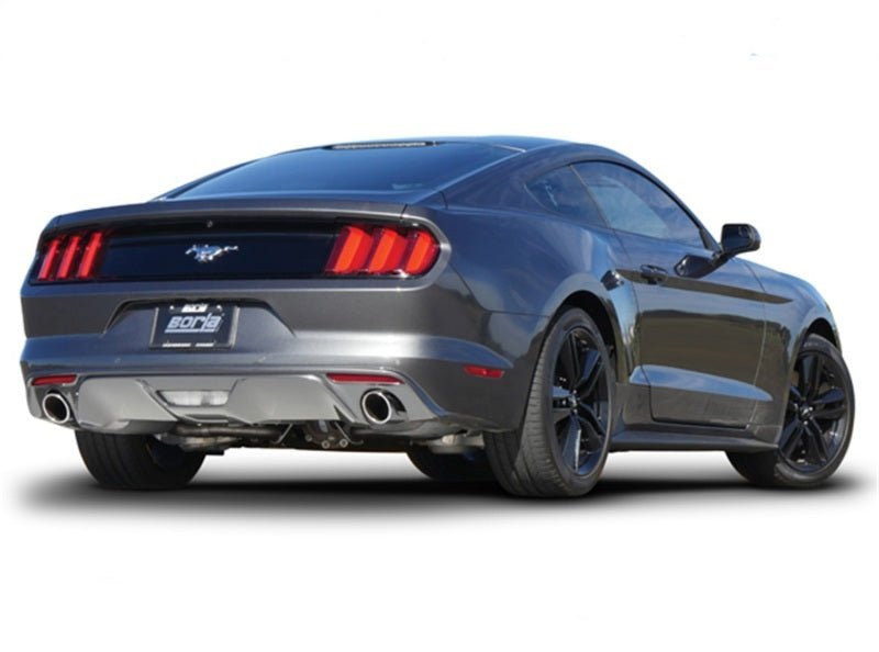 Borla - Borla ATAK Cat Back 15 Ford Mustang 3.7L V6 MT/AT 2.25in Pipe 4in Single Round Rolled Tips - Demon Performance