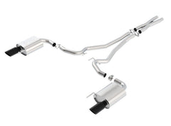 Borla - Borla Atak S Cat-Back 15-17 Ford Mustang GT 5.0L V8 MT/AT 2.5in pipe 4in tip (Black Chrome) - Demon Performance