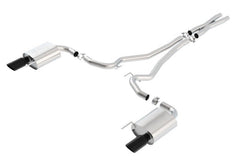 Borla - Borla Atak S Cat-Back 15-17 Ford Mustang GT 5.0L V8 MT/AT 2.5in pipe 4in tip (Black Chrome) - Demon Performance