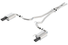 Borla - Borla S-Type Cat-Back 15-17 Ford Mustang GT 5.0L V8 MT/AT 2.5in pipe 4in tip (Black Chrome) - Demon Performance