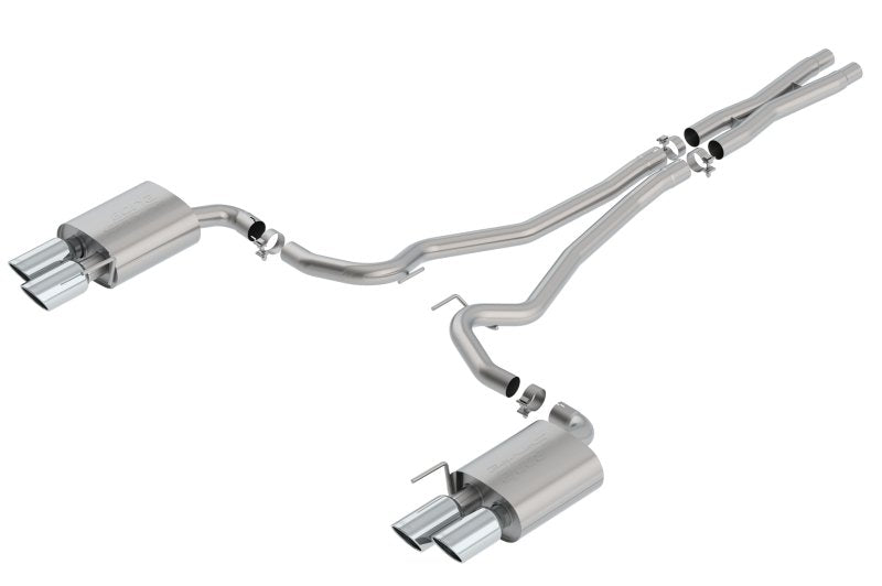 Borla - Borla S - Type Cat Back 18 - 20 Ford Mustang GT Convertible 2.5in pipe 4in tip - Demon Performance