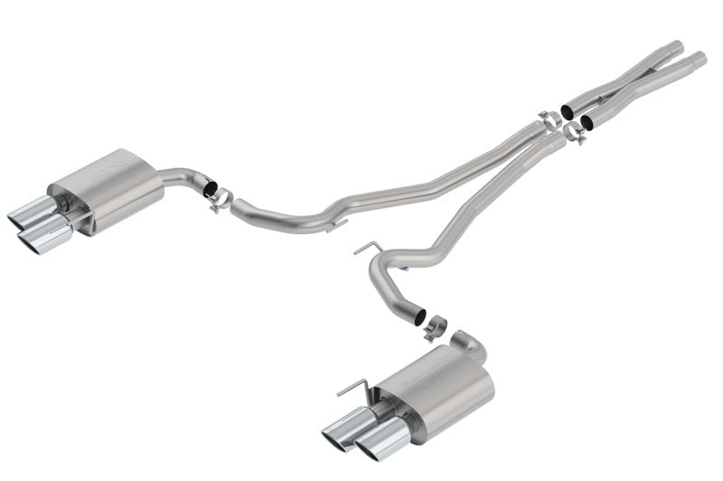 Borla - Borla S - Type Cat Back 18 - 20 Ford Mustang GT Convertible 2.5in pipe 4in tip - Demon Performance