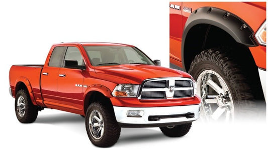 Bushwacker - Bushwacker 09-18 Dodge Ram 1500 Fleetside Pocket Style Flares 4pc 67.4/76.3/96.3in Bed - Black - Demon Performance