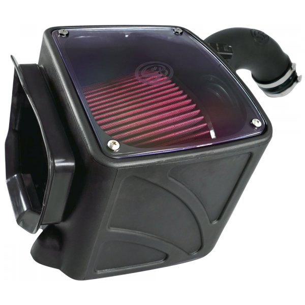 S&B - Cold Air Intake For 01 - 04 Chevrolet Silverado GMC Sierra V8 - 6.6L LB7 Duramax Cotton Cleanable Red S&B - Demon Performance