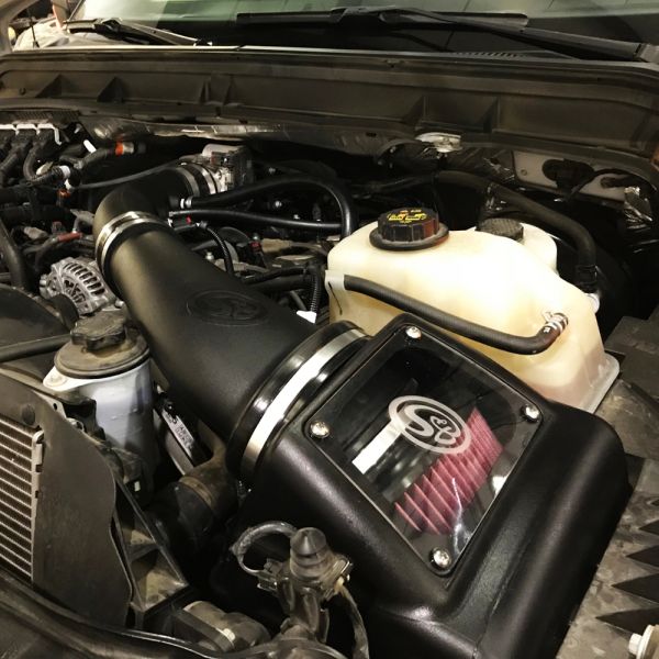 S&B - Cold Air Intake For 11 - 16 Ford F250, F350 V8 - 6.2L Oiled Cotton Cleanable Red S&B - Demon Performance