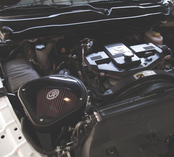 S&B - Cold Air Intake For 13 - 18 Dodge Ram 2500 3500 L6 - 6.7L Cummins Dry Extendable White S&B - Demon Performance