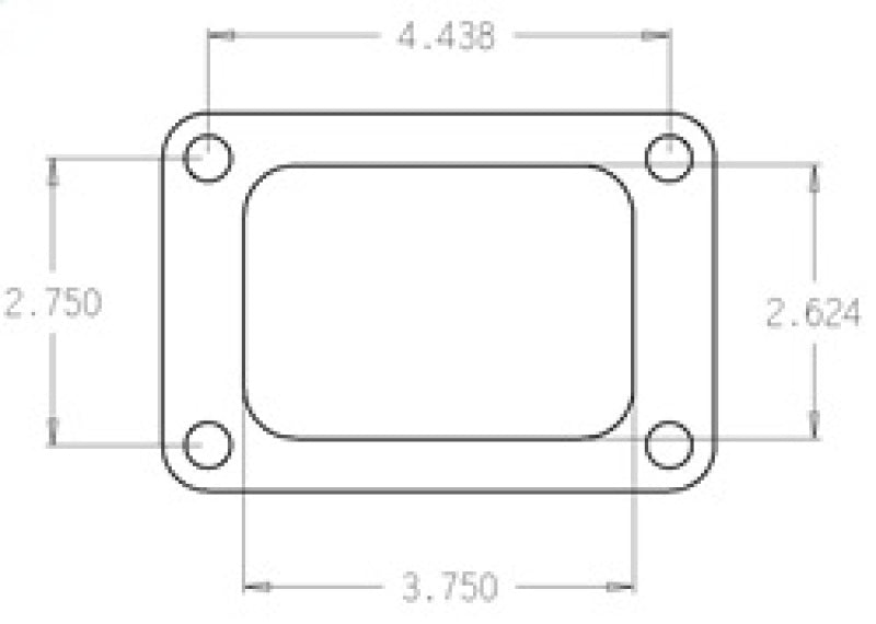Cometic Gasket - Cometic Garrett T6 .010in Rubber Coated Stainless Turbo Inlet Flange Gasket - Demon Performance