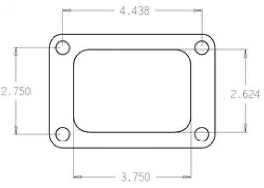 Cometic Gasket - Cometic Garrett T6 .010in Rubber Coated Stainless Turbo Inlet Flange Gasket - Demon Performance