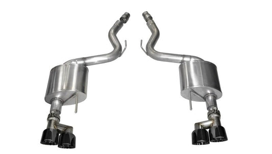 CORSA Performance - Corsa 15-16 Ford Mustang GT 5.0 3in Axle Back Exhaust Black Quad Tips (Sport) - Demon Performance