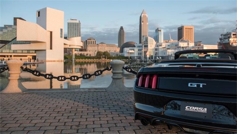 CORSA Performance - Corsa 15-16 Ford Mustang GT Convertible 5.0L V8 Black Sport Cat-Back Dual Rear Exit - Demon Performance