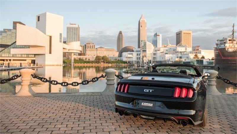 CORSA Performance - Corsa 15-16 Ford Mustang GT Convertible 5.0L V8 Black Xtreme Dual Rear Exit Exhaust - Demon Performance